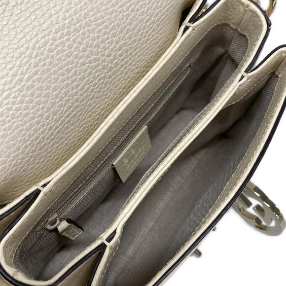 GUCCI Interlocking G Cream Leather - Shoulder Bag 884-080325 - Picture 12 of 14